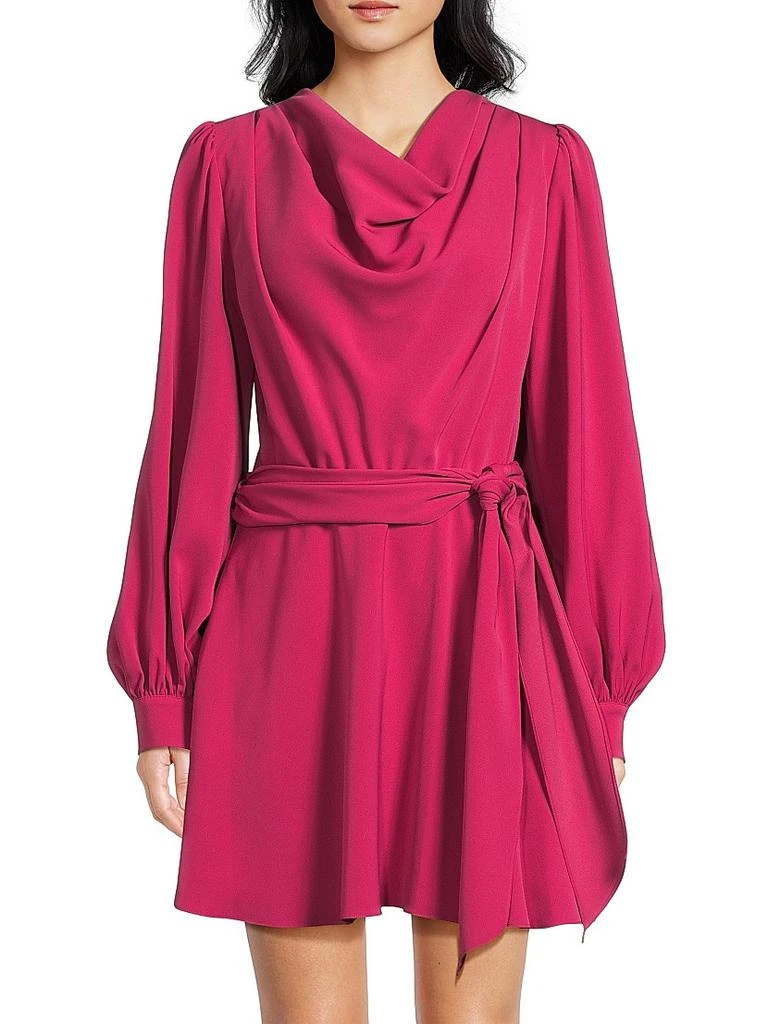 Black Halo Russel Draped Tie-Waist Minidress 3