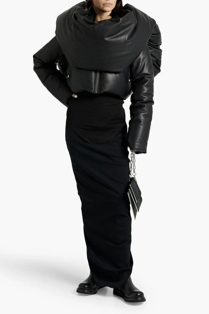 Rick Owens Knot padded pebbled-leather down jacket 2