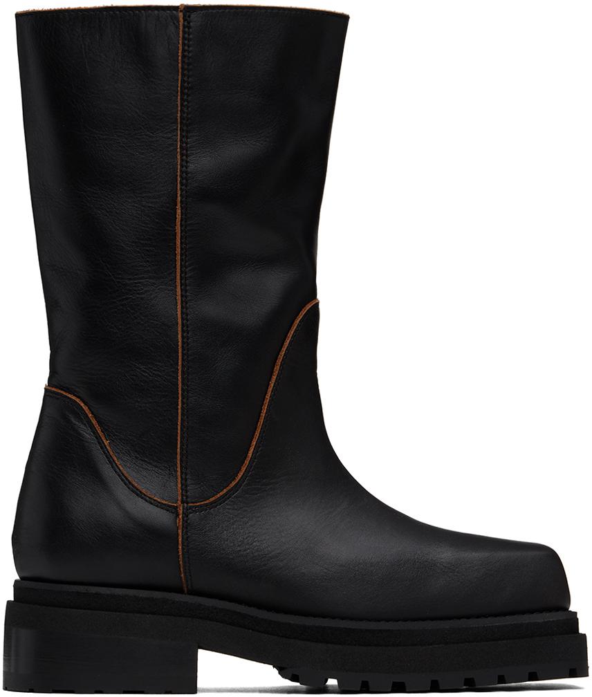 Shop Black Stacked Boots on Sale at BeyondStyle – Get 72% Off