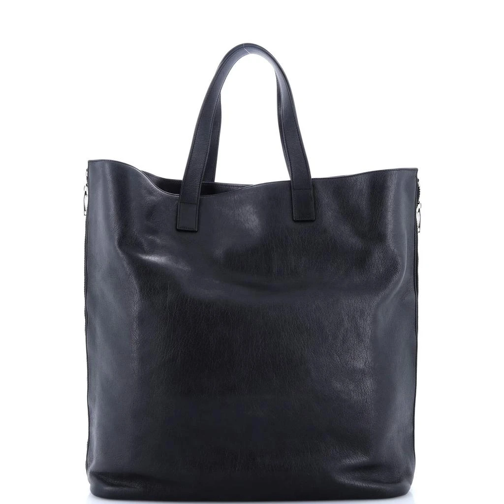 Yves Saint Laurent Side Zip Shopper Tote Leather Tall 3