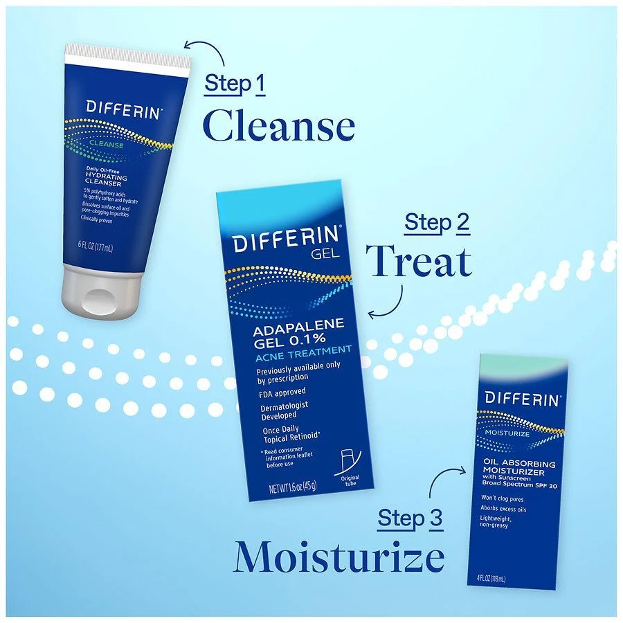 Differin 0.1% Adapalene Acne Treatment Gel 6