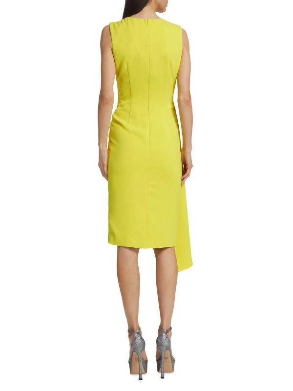 Badgley Mischka Pleated Side Drape Sheath Dress 2