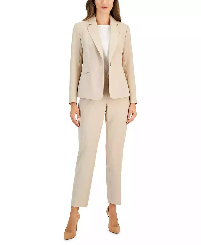Le Suit Women's Crepe One-Button Pantsuit, Regular & Petite Sizes 1