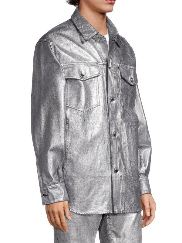 Purple Brand Oversized Long-Sleeve Denim Shirt 3