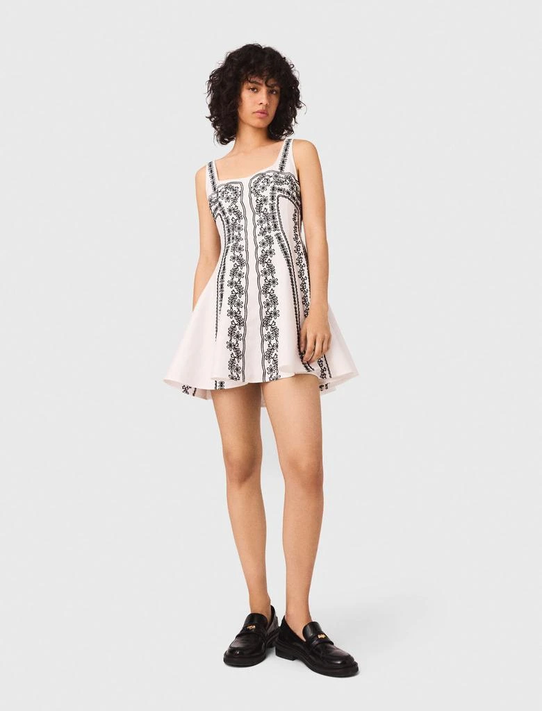Maje Maje Woman's linen Mini embroidered strap dress for Fall/Winter 1