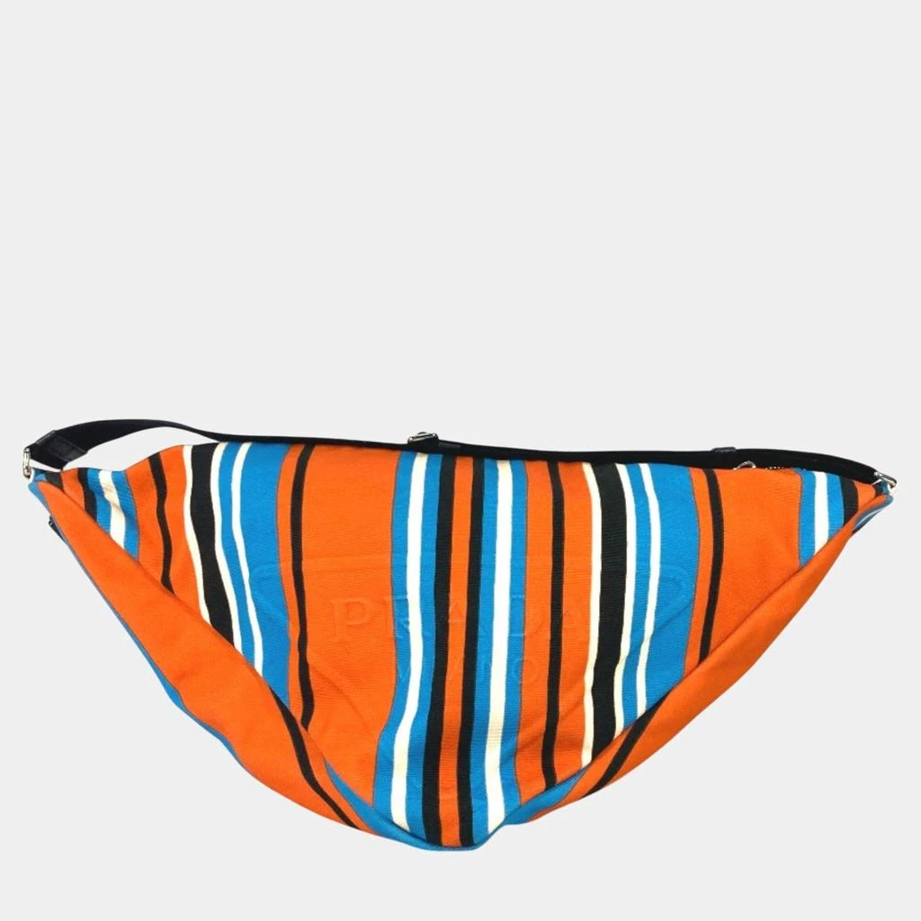 Prada Prada Orange Blue x Black stripe crossbody Bag 1