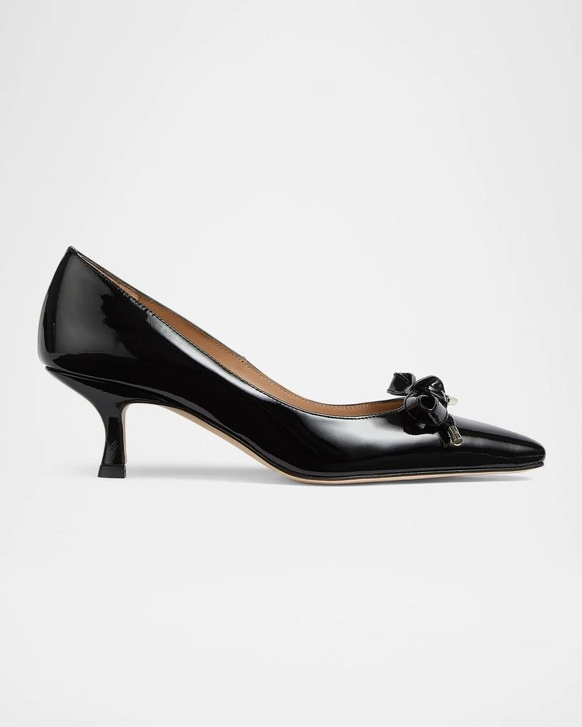 LK Bennett Alma Patent Bow Kitten Pumps 1