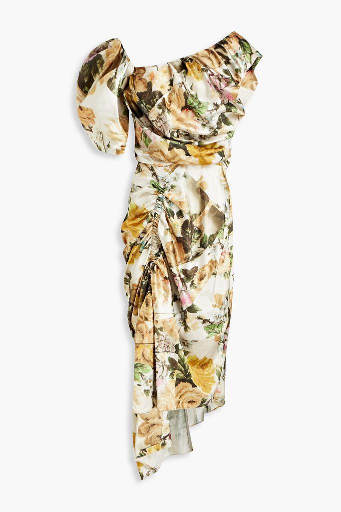 Preen By Thornton Bregazzi Heaven one-shoulder floral-print satin dress