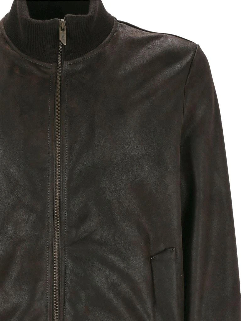 Salvatore Santoro Salvatore Santoro Zipped Leather Bomber Jacket 3