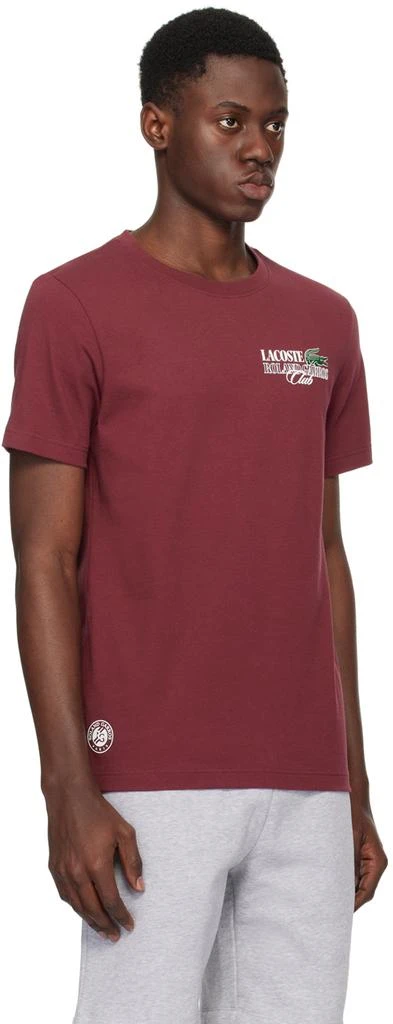 Lacoste Burgundy Roland Garros Edition T-Shirt 2