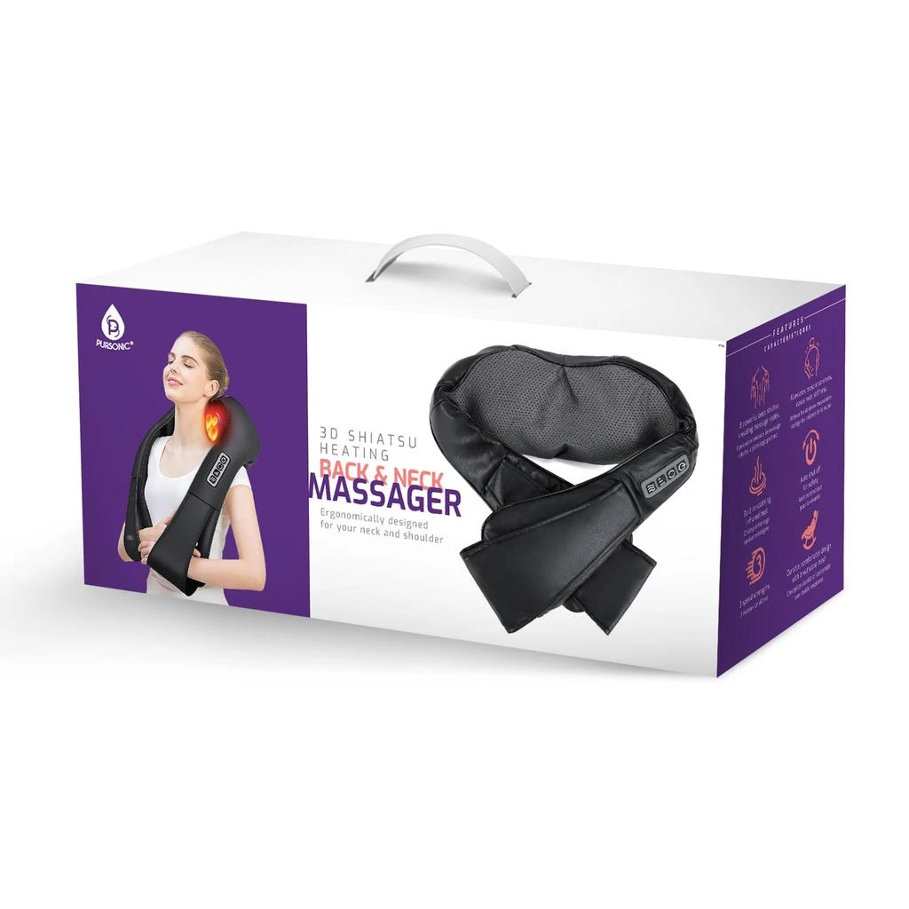 PURSONIC Pursonic 3D Shiatsu Heating Back and Neck Massager 1