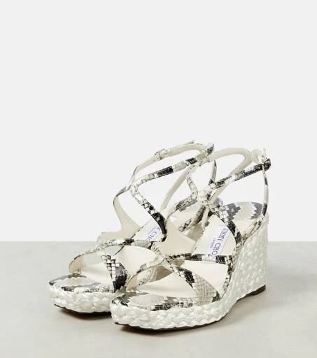 Jimmy Choo Ayla 85 leather espadrille wedges 5