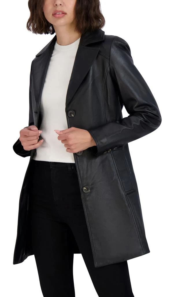 Tahari Nicole Leather Coat 4