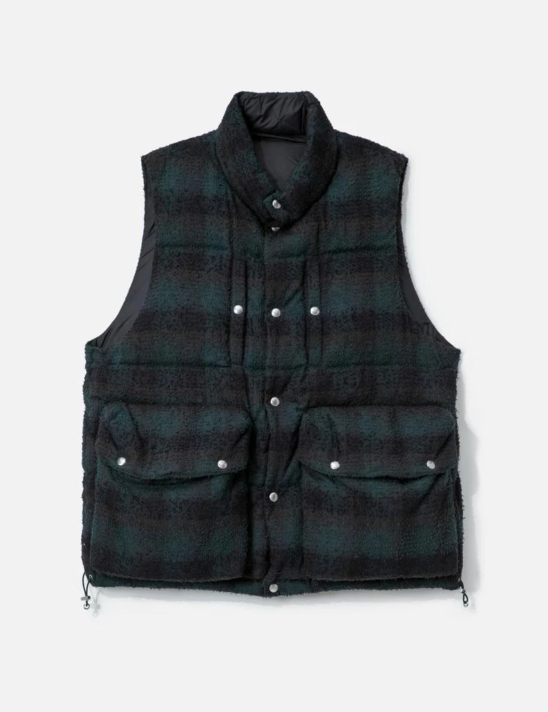 SUGARHILL Plaid Puffer Reversivle Vest
