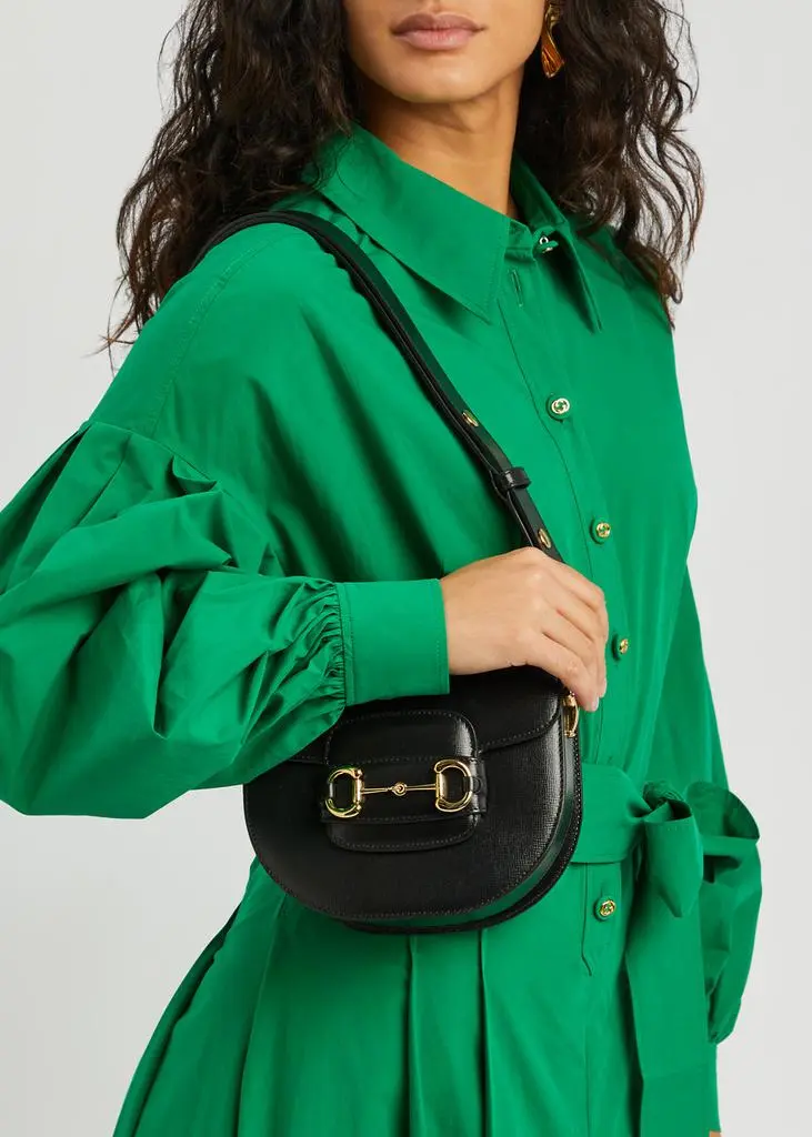 Gucci Horsebit 1955 leather saddle bag 5