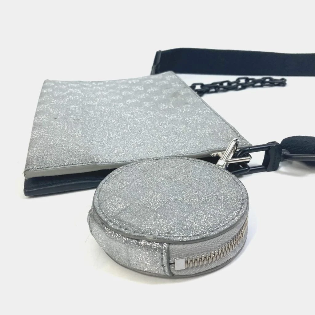 Louis Vuitton Louis Vuitton Silver Glitter Leather Damier In The Loop Trio Pouch Shoulder Bag 4