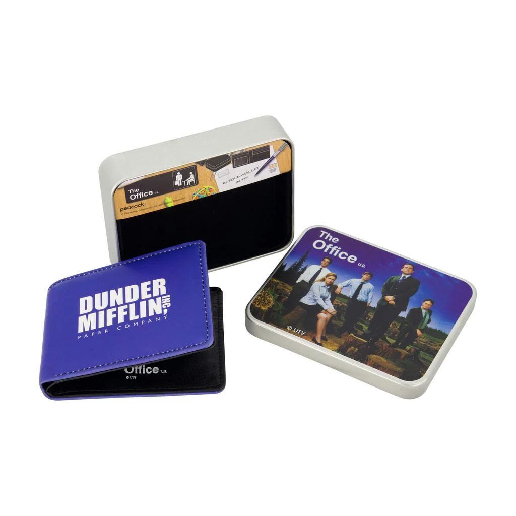Concept One The Office Dunder Mifflin Inc. Paper Company Bifold Wallet, Slim Wallet with Decorative Tin for Men and Women 1