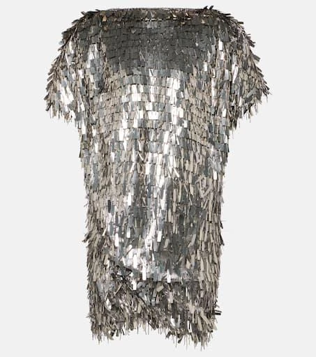 Isabel Marant Carla embellished silk-blend minidress 1