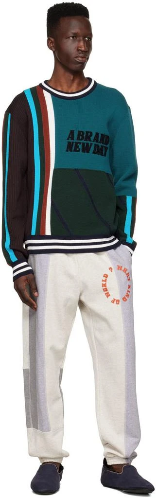 Ahluwalia &PaulSmith SSENSE Exclusive Green Cotton Sweater 4