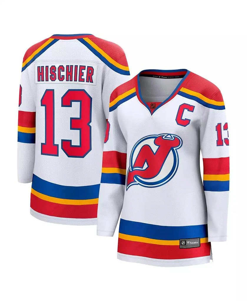 Fanatics Women's Nico Hischier White New Jersey Devils Captain
