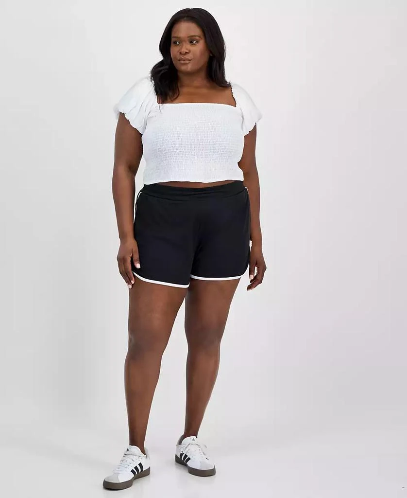 Derek Heart Trendy Plus Size Mid-Rise Dolphin Bow Shorts 2
