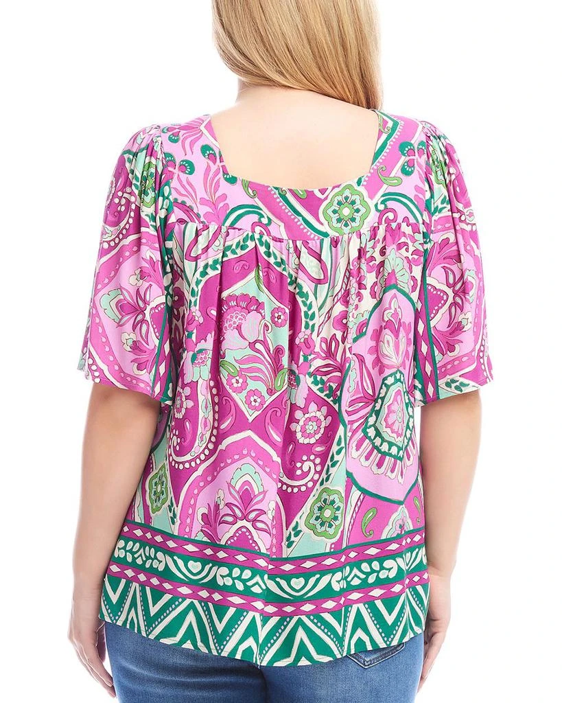 Karen Kane Plus Size Flare Sleeve Square Neck Top 2