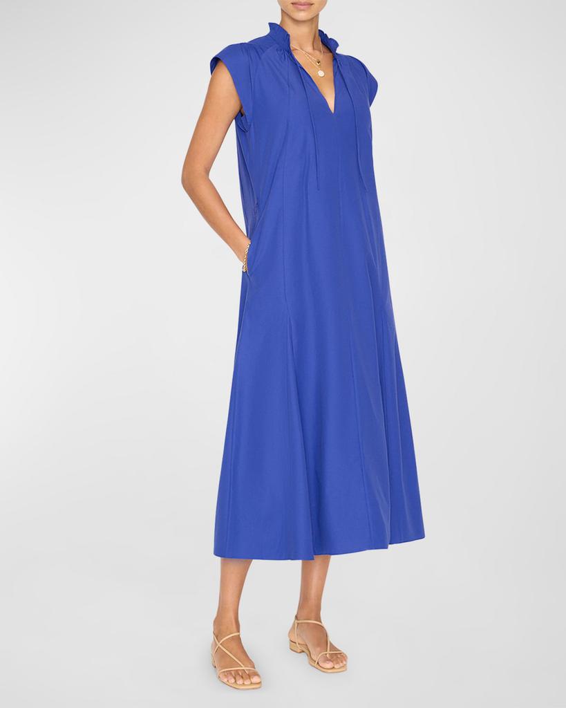 Brochu Walker Newport Cap-Sleeve A-Line Midi Dress