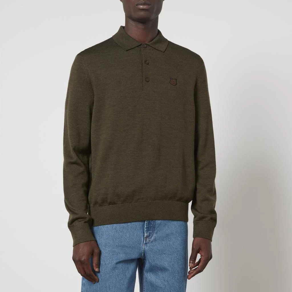 Maison Kitsuné Maison Kitsuné Fox Head Wool Polo Jumper 1