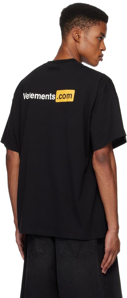 Black 'Vetements.com' T-shirt – On Sale Now with Up to 59% Off