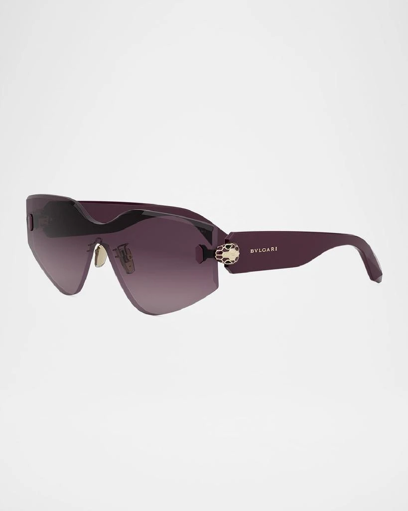 BVLGARI Serpenti Rimless Metal & Nylon Shield Sunglasses 1