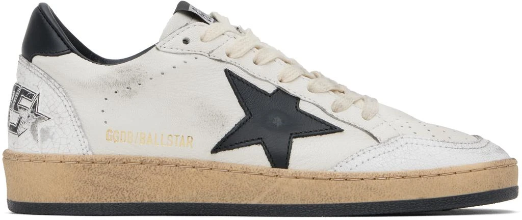Golden Goose White & Black Ball Star Sneakers 1