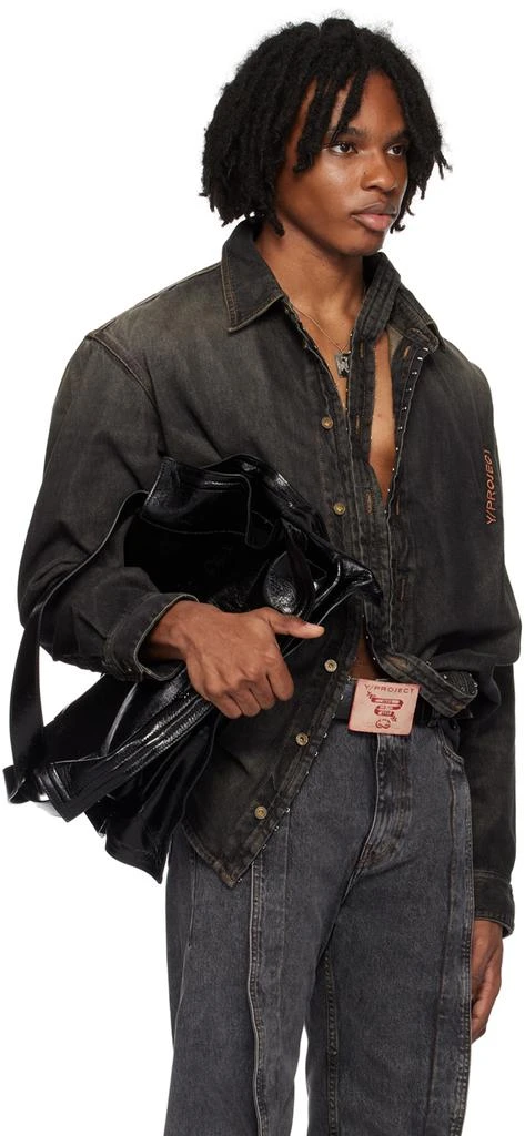 Y/Project Black Hook & Eye Denim Shirt 2