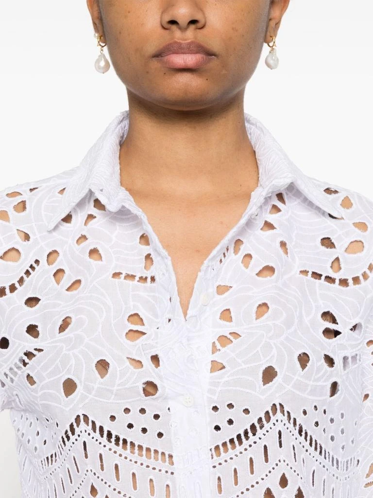 ERMANNO ERMANNO SCERVINO - Lace Cropped Shirt 3