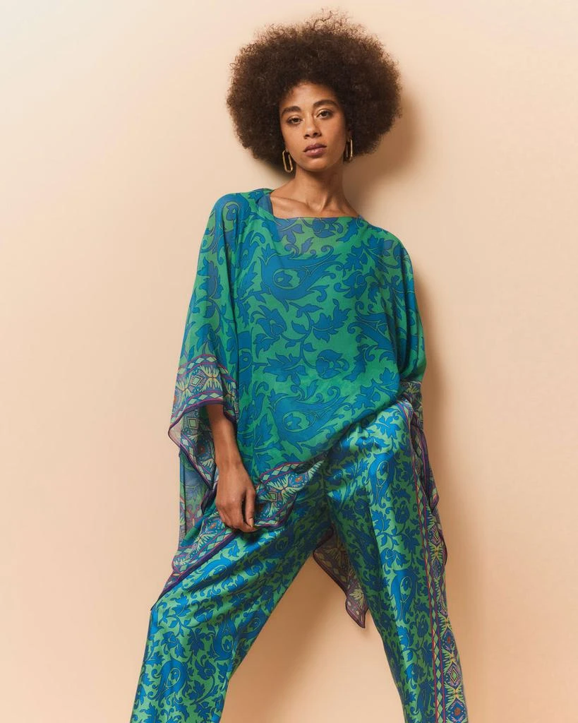 ETRO Tile Border Print Poncho 5