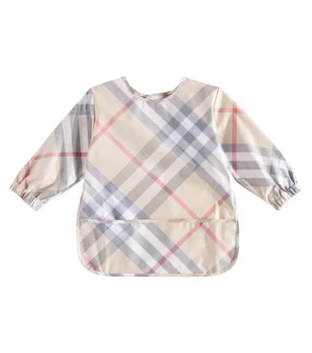 Burberry Baby checked cotton bib 1