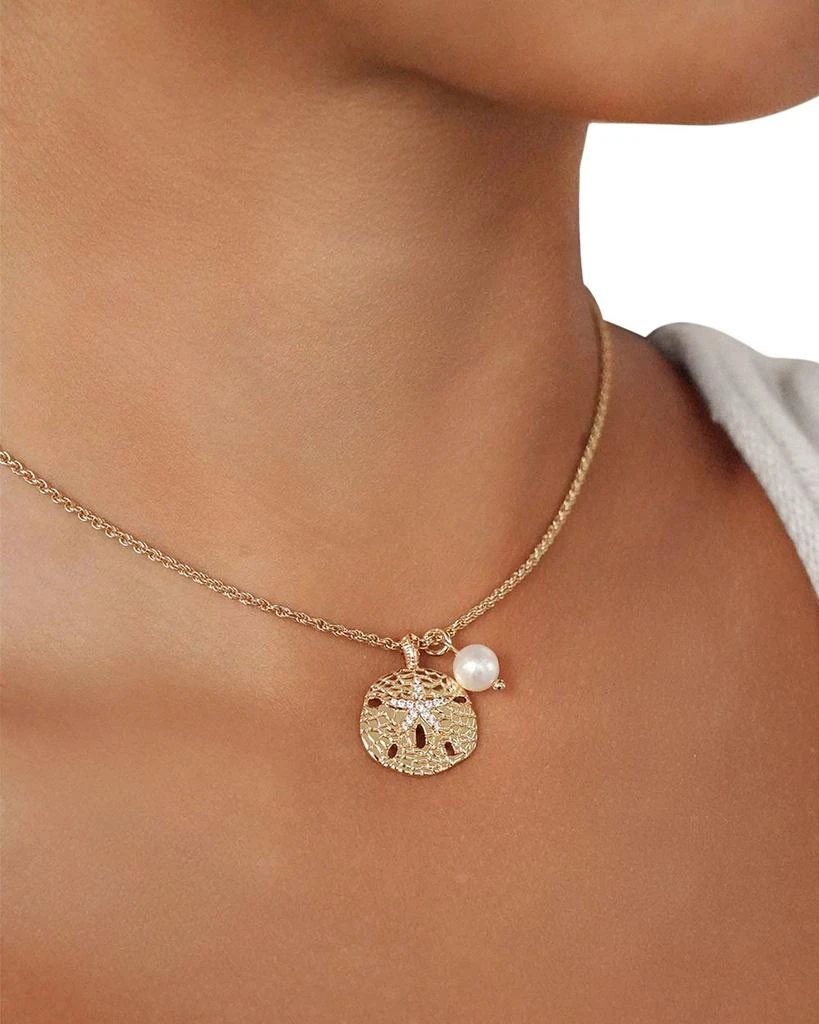 Ettika Jewelry Pavé Sand Dollar
Cultured Freshwater Pearl Pendant Necklace, 15"-18" 4