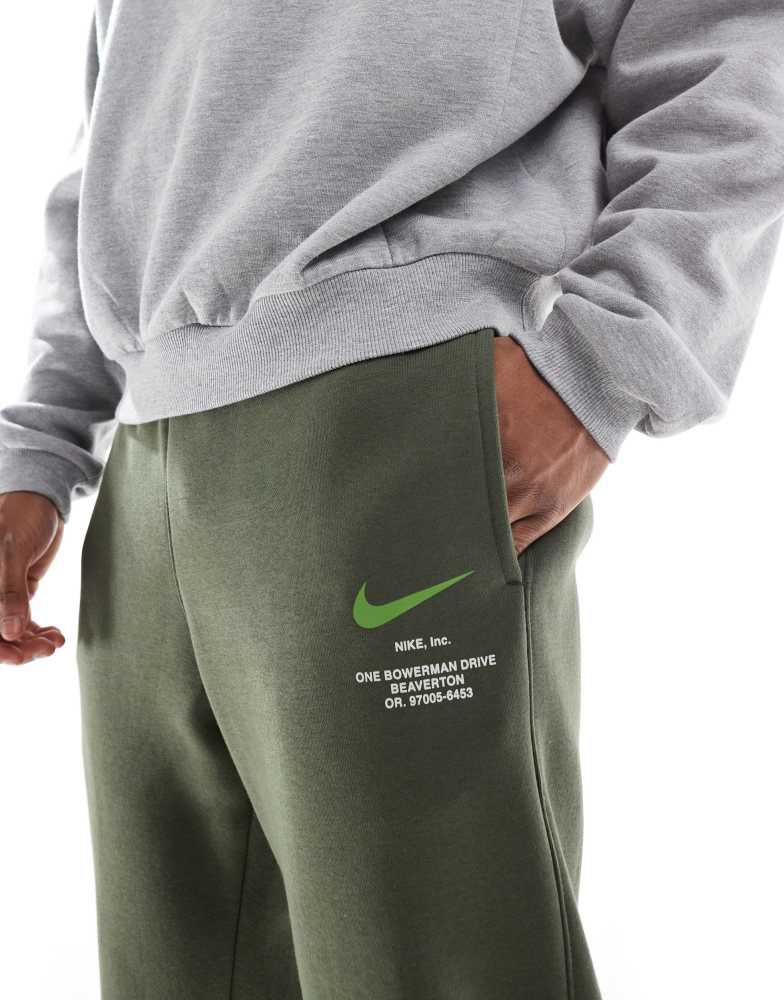 nike club cuffed joggers khaki