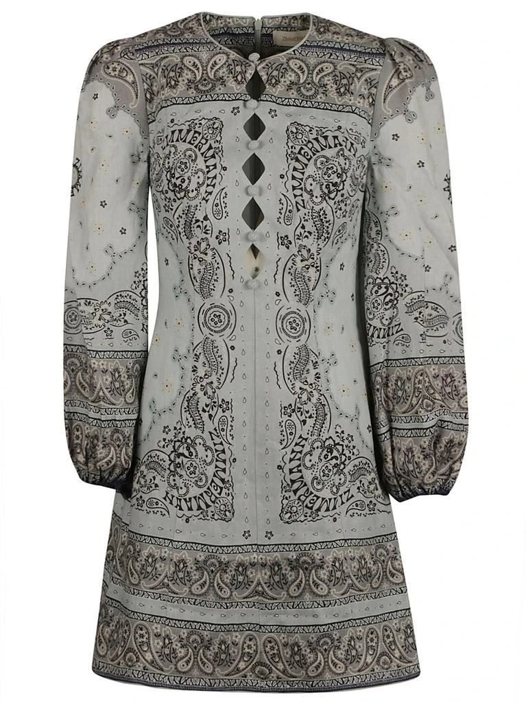 Zimmermann Zimmermann Bandana-Printed Long-Sleeved Mini Dress 1