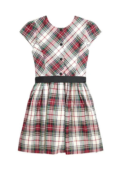 Ralph Lauren Lauren Childrenswear Girls 7 16 Plaid Twill Dress 2