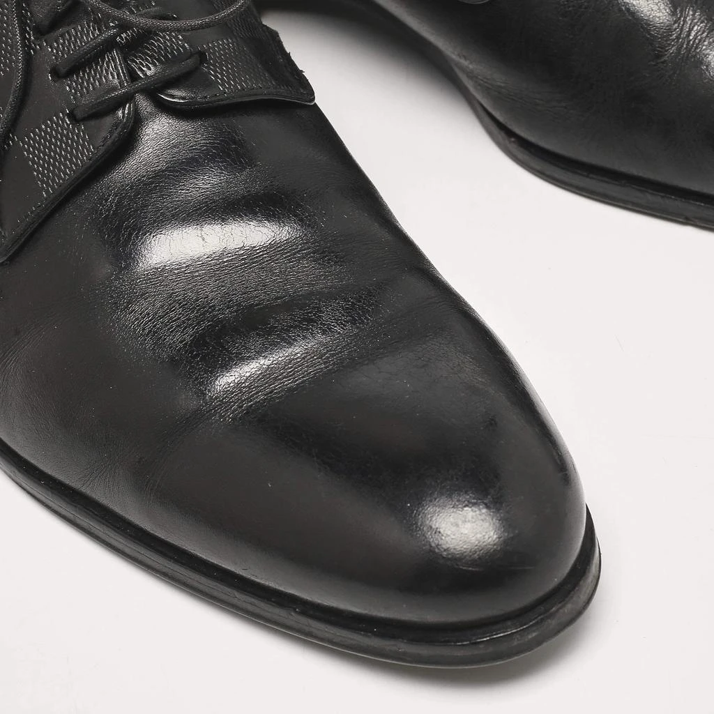 Louis Vuitton Louis Vuitton Black Damier Embossed Leather Lace Up Oxfords Size 43 7