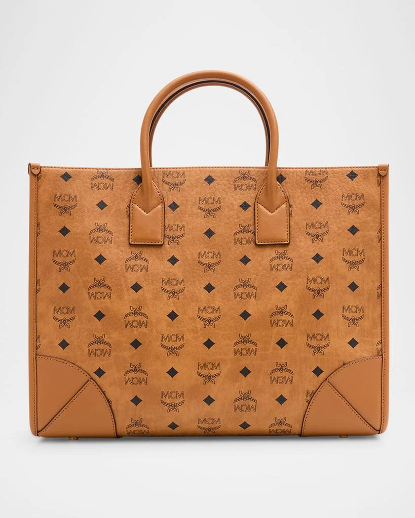 MCM Munchen Large Visetos Tote Bag 1