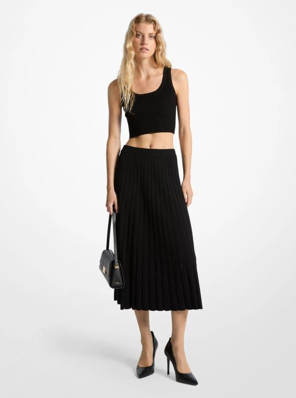 Michael Kors Ribbed Stretch Knit Midi Skirt 1