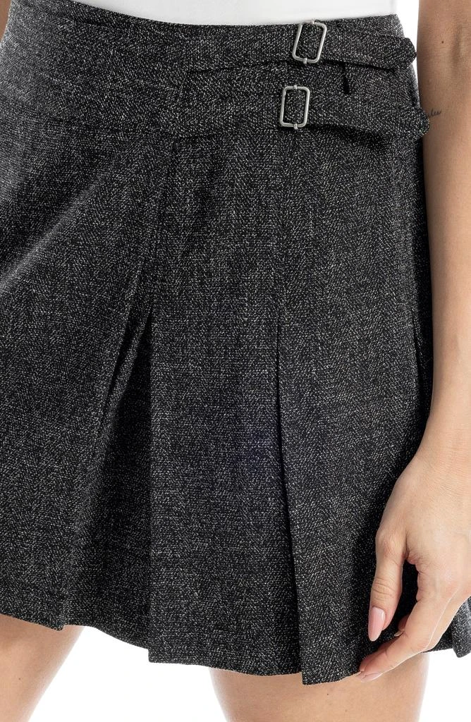 Max Studio Buckle Pleated Wrap Miniskirt 3