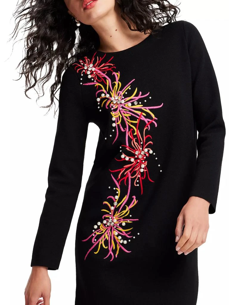 Kate Spade Mainline Faux Pearl &amp; Crystal-Embellished Shift Dress 7