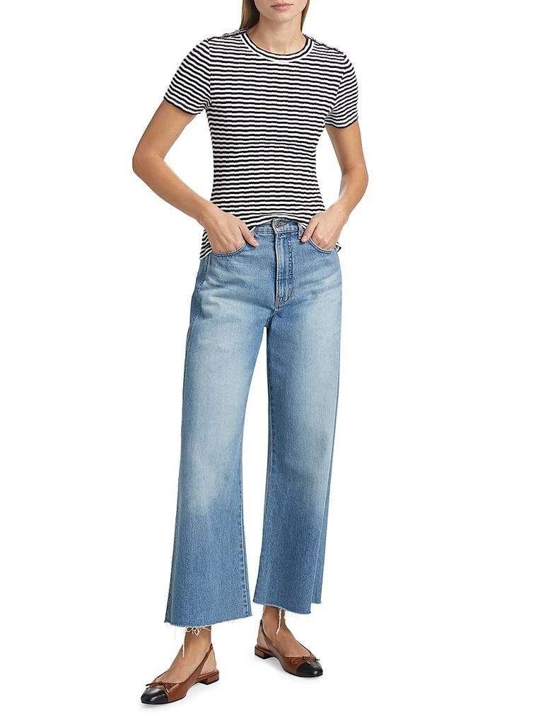 VERONICA BEARD Draya Striped Knit T-Shirt 2
