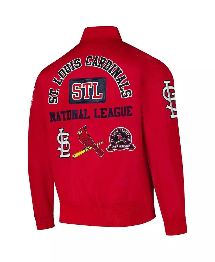 Pro Standard Men's Red St. Louis Cardinals Area Code Twill Full-Zip Jacket 3