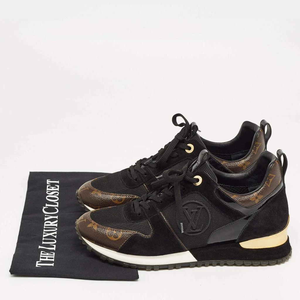 Louis Vuitton Louis Vuitton Brown/Black Monogram Canvas and Suede Run Away Sneakers Size 39 9