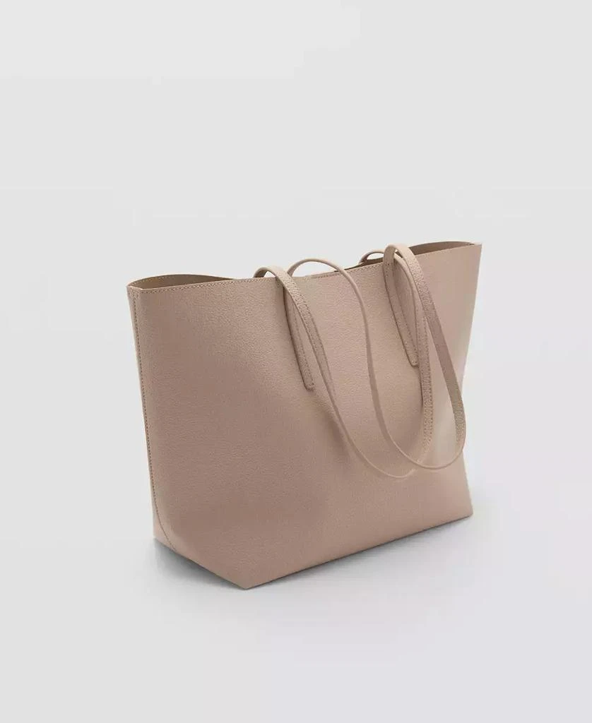 Mango Women's Pebbled Effect Shopper Bag 2