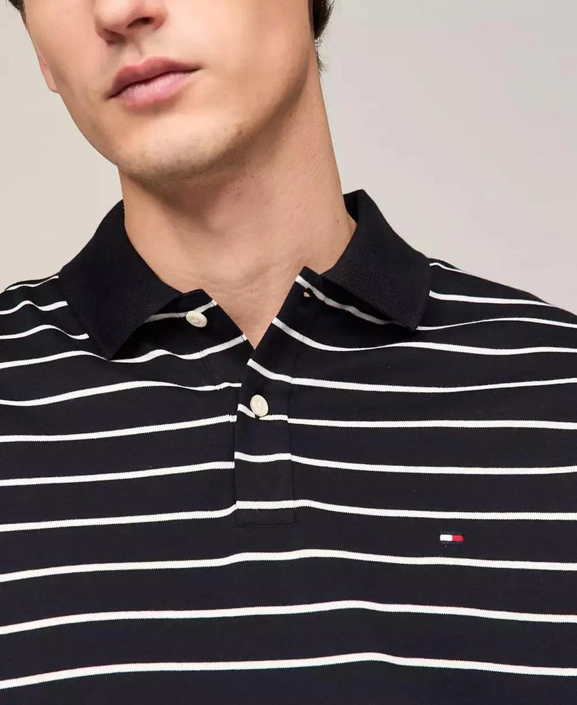 Tommy Hilfiger Men's Regular-Fit Striped Liquid Cotton Polo Shirt 3