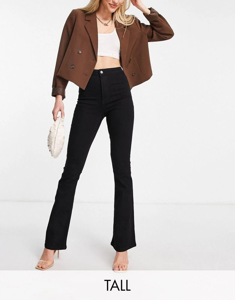 New Look Tall New Look Tall flare jean in black 1